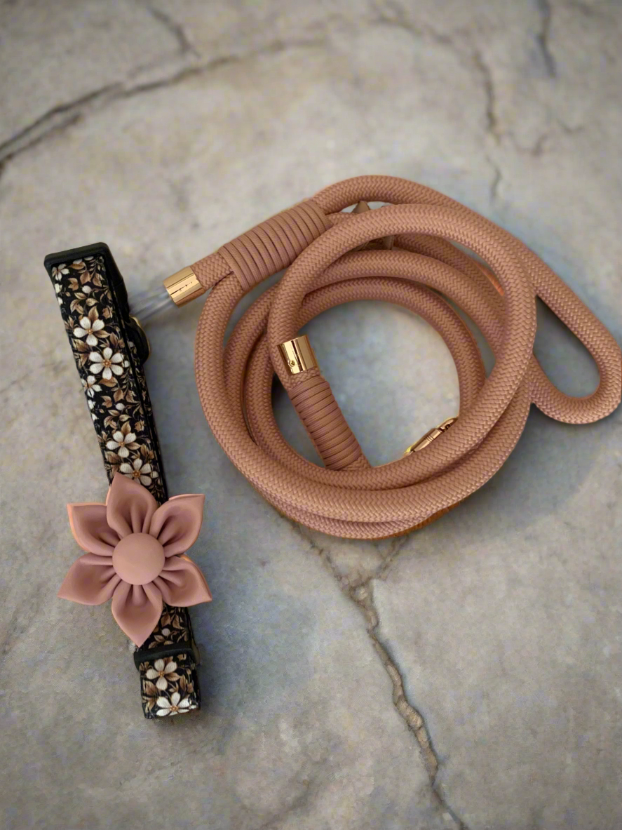 Blush Pink Rope Dog Leash