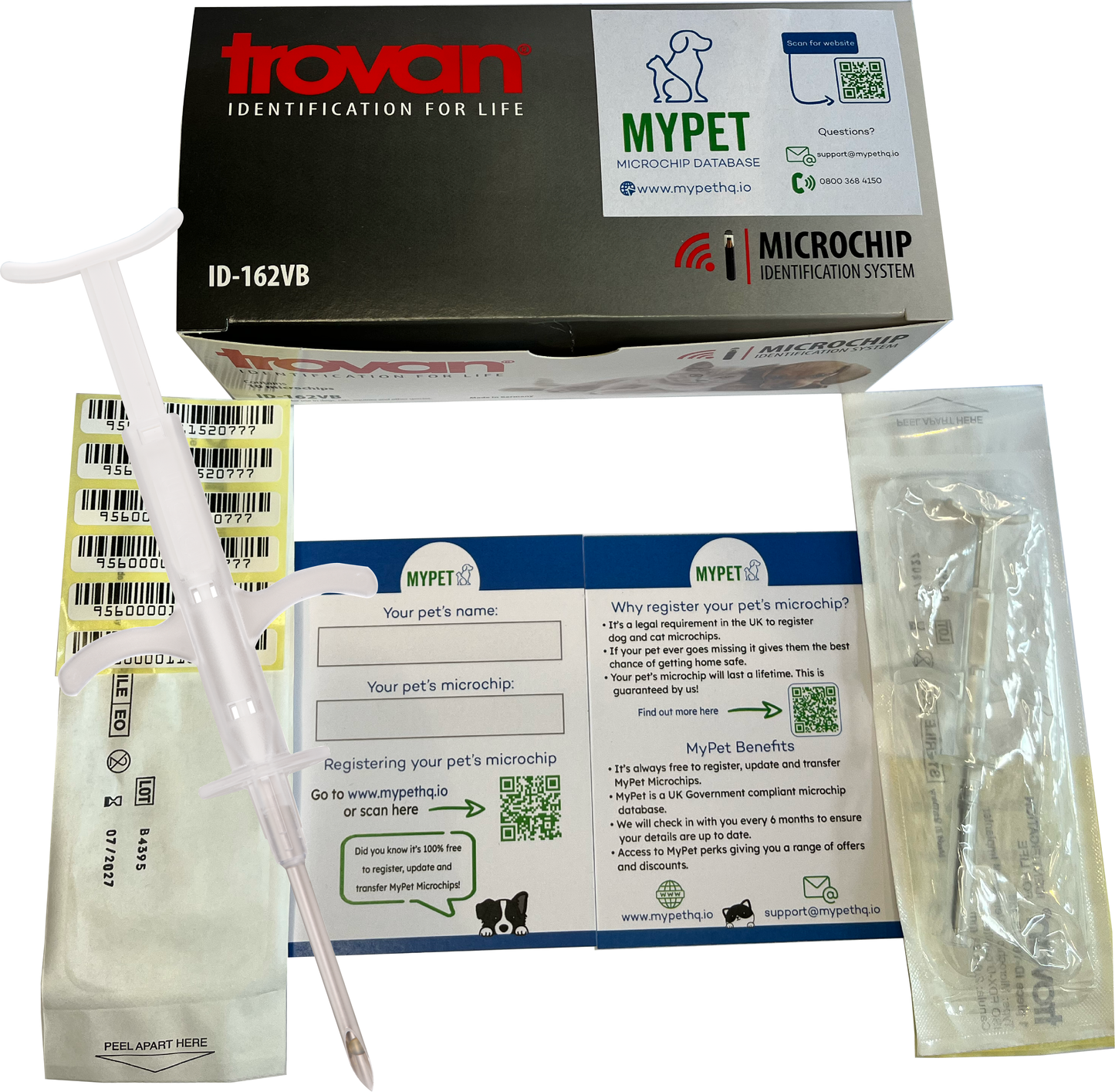Trovan Standard Microchips - Single use syringe