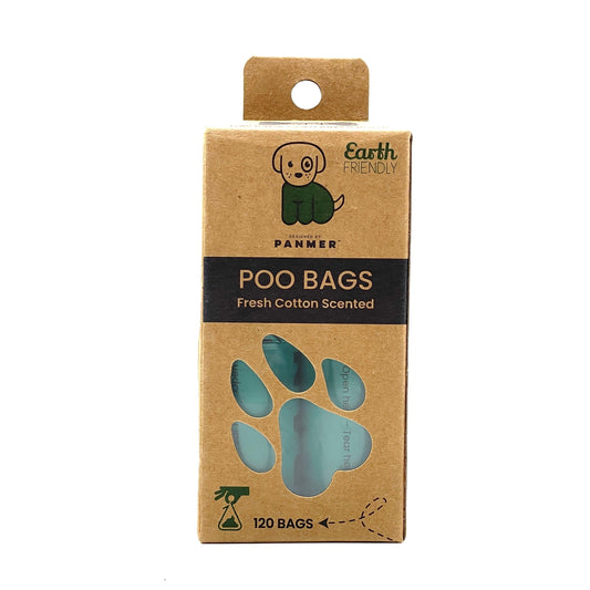 Dog Poo Bags Super Strong, Leak Proof, Fresh Cotton Scented Rolls (120 Bags)