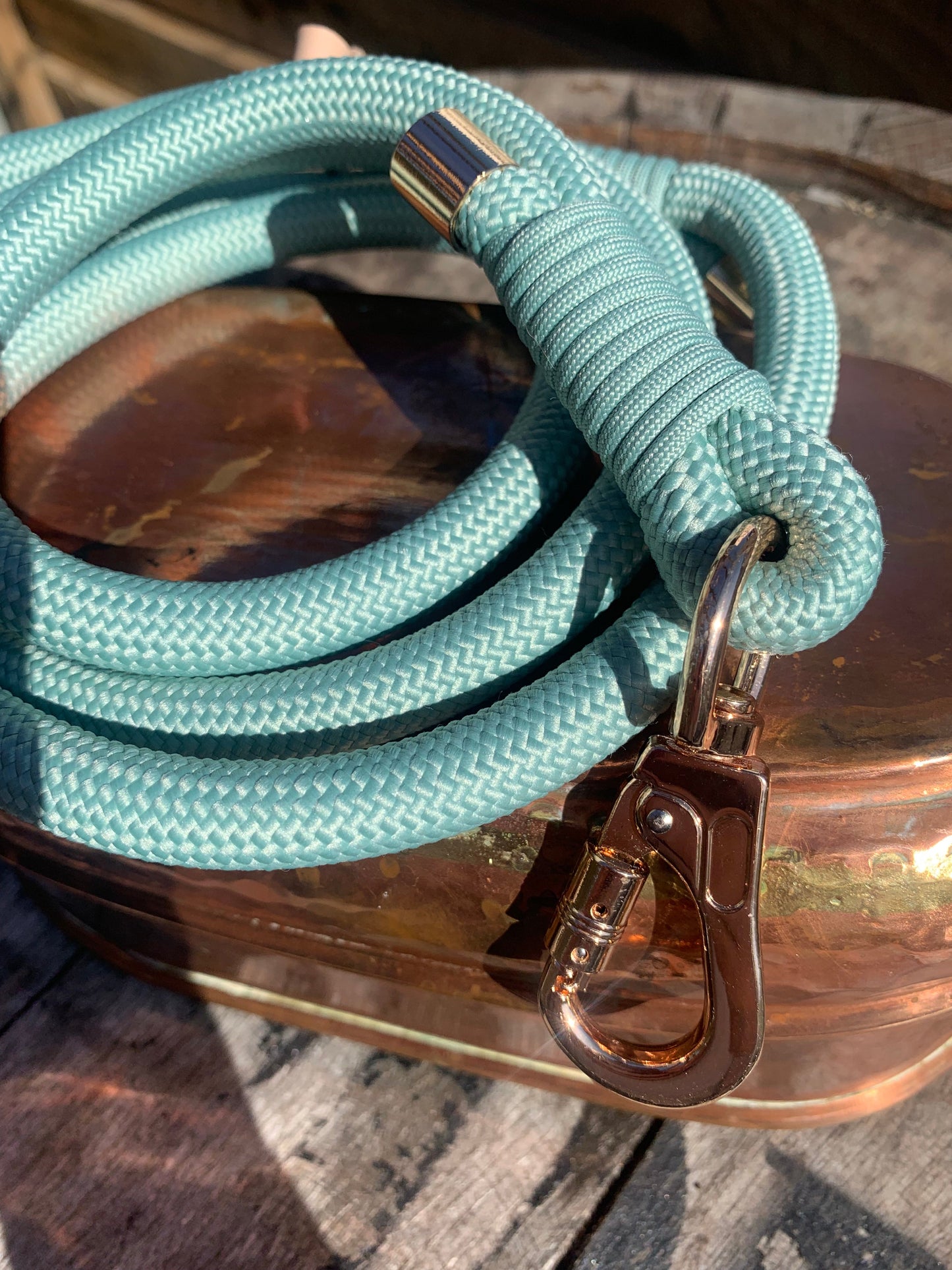 Soft Green Rope Dog Leash