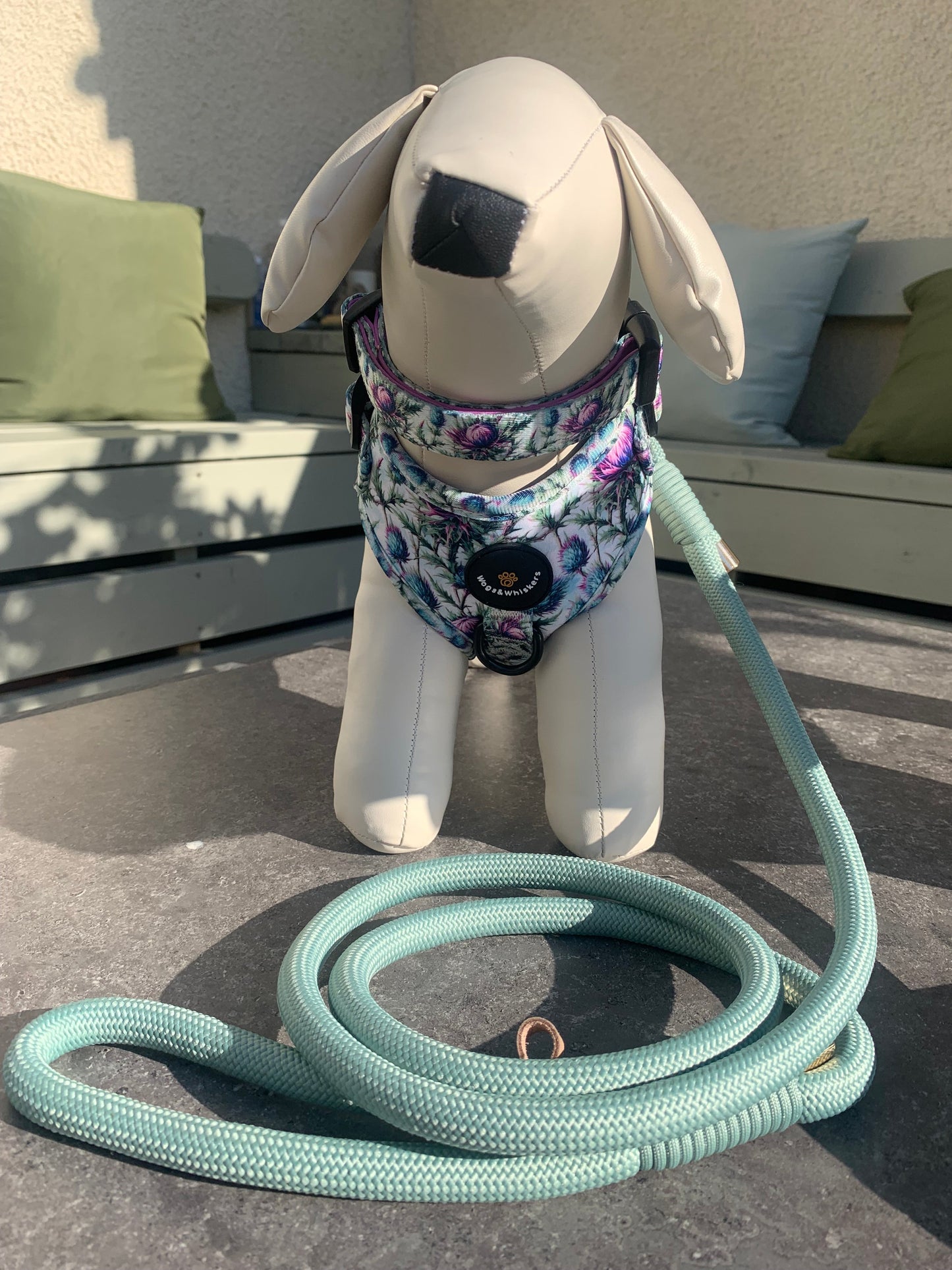 Soft Green Rope Dog Leash