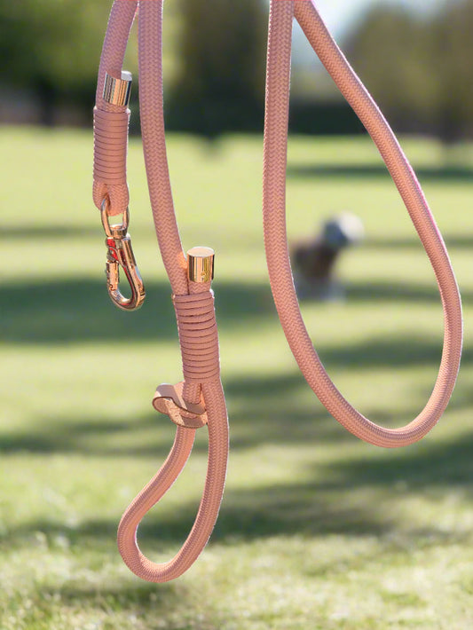 Blush Pink Rope Dog Leash