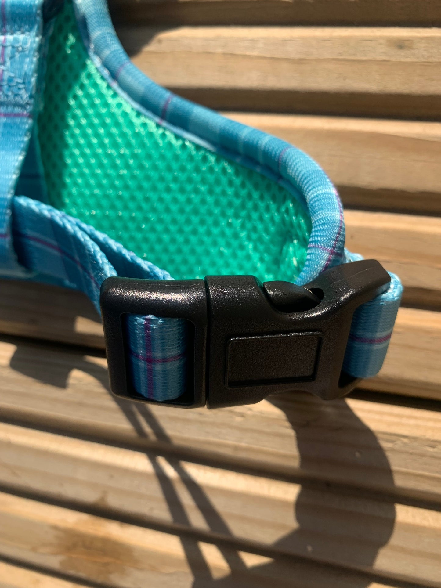 Turquoise Tartan Dog Harness