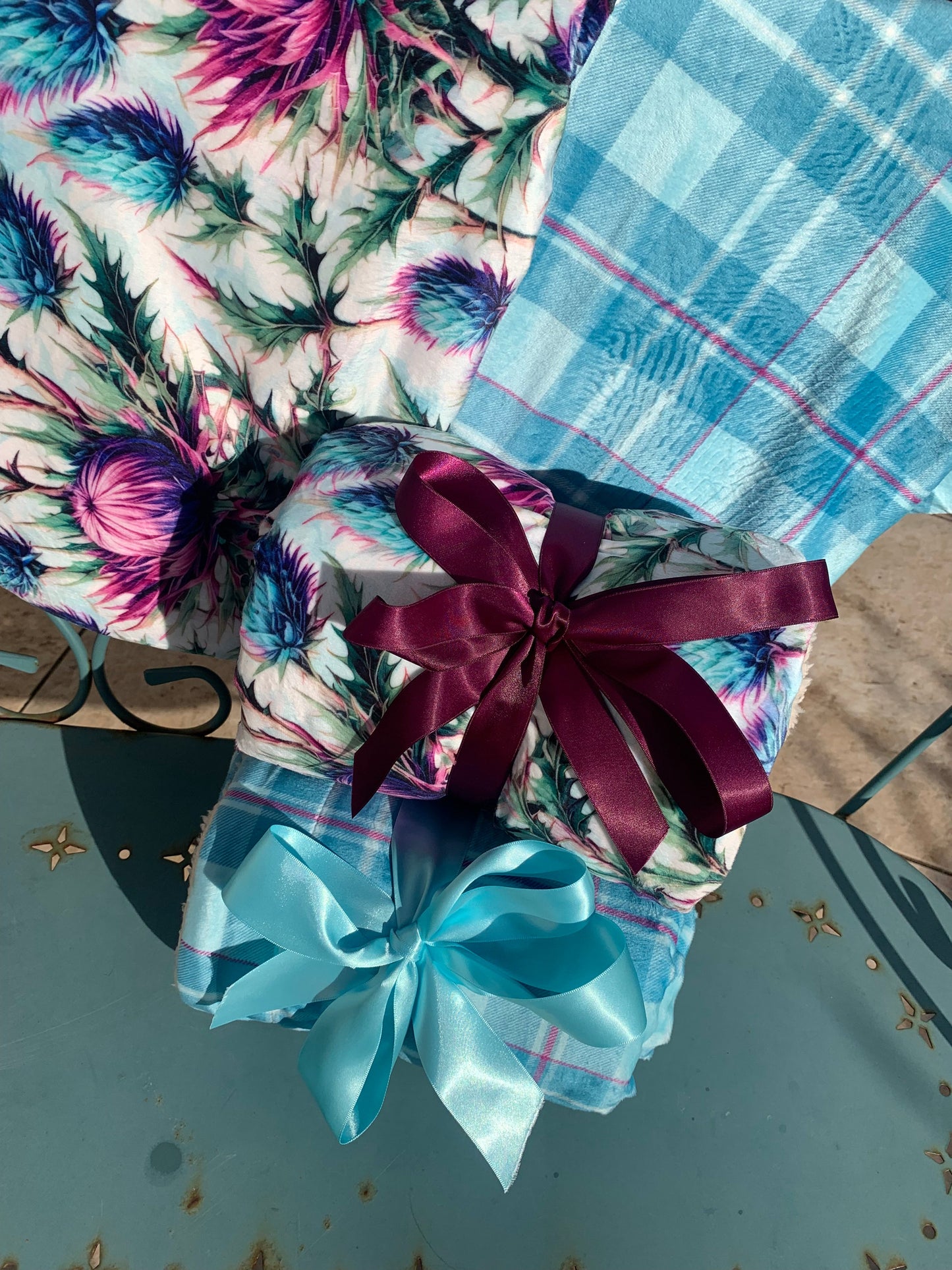 Snuggle Blanket Turquoise Tartan