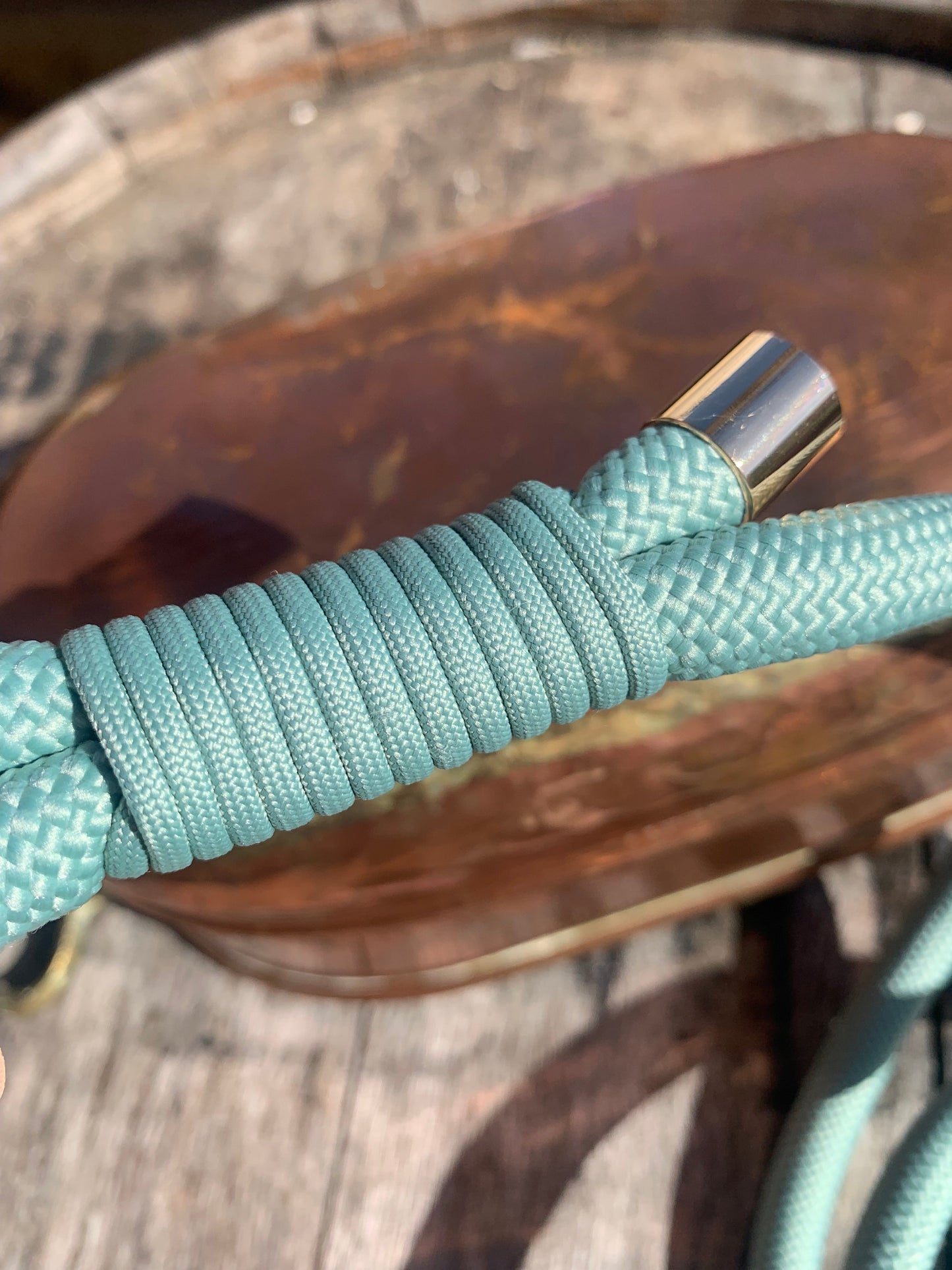 Soft Green Rope Dog Leash