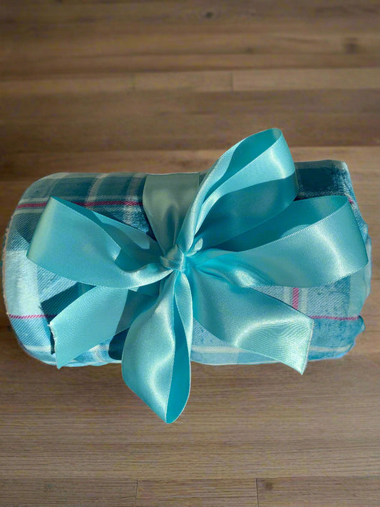 Snuggle Blanket Turquoise Tartan