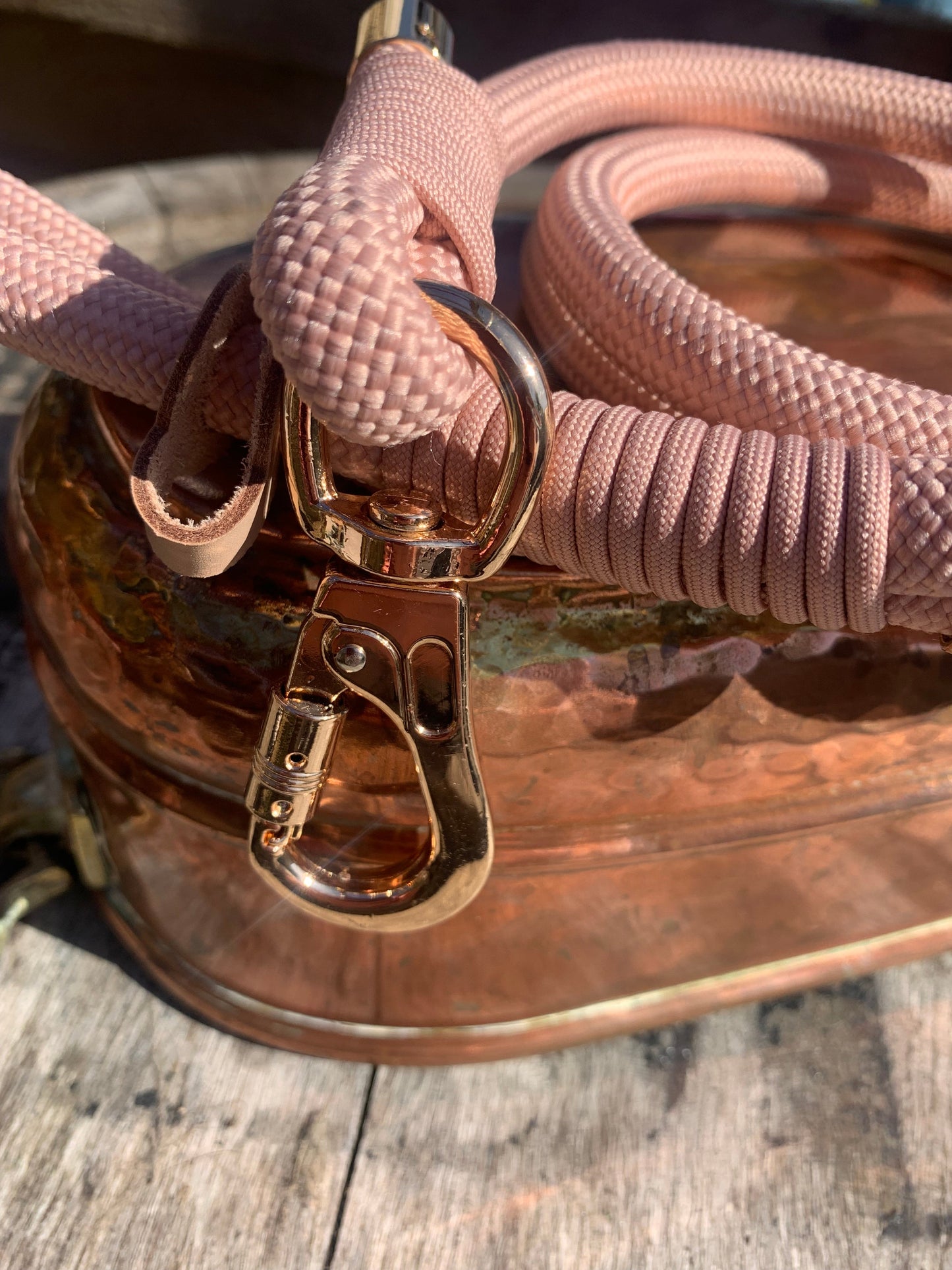 Blush Pink Rope Dog Leash