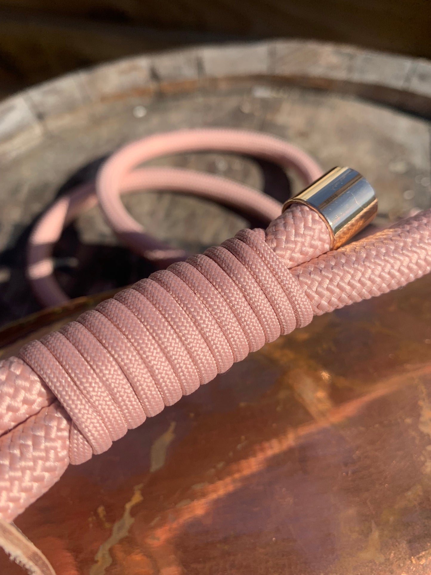 Blush Pink Rope Dog Leash