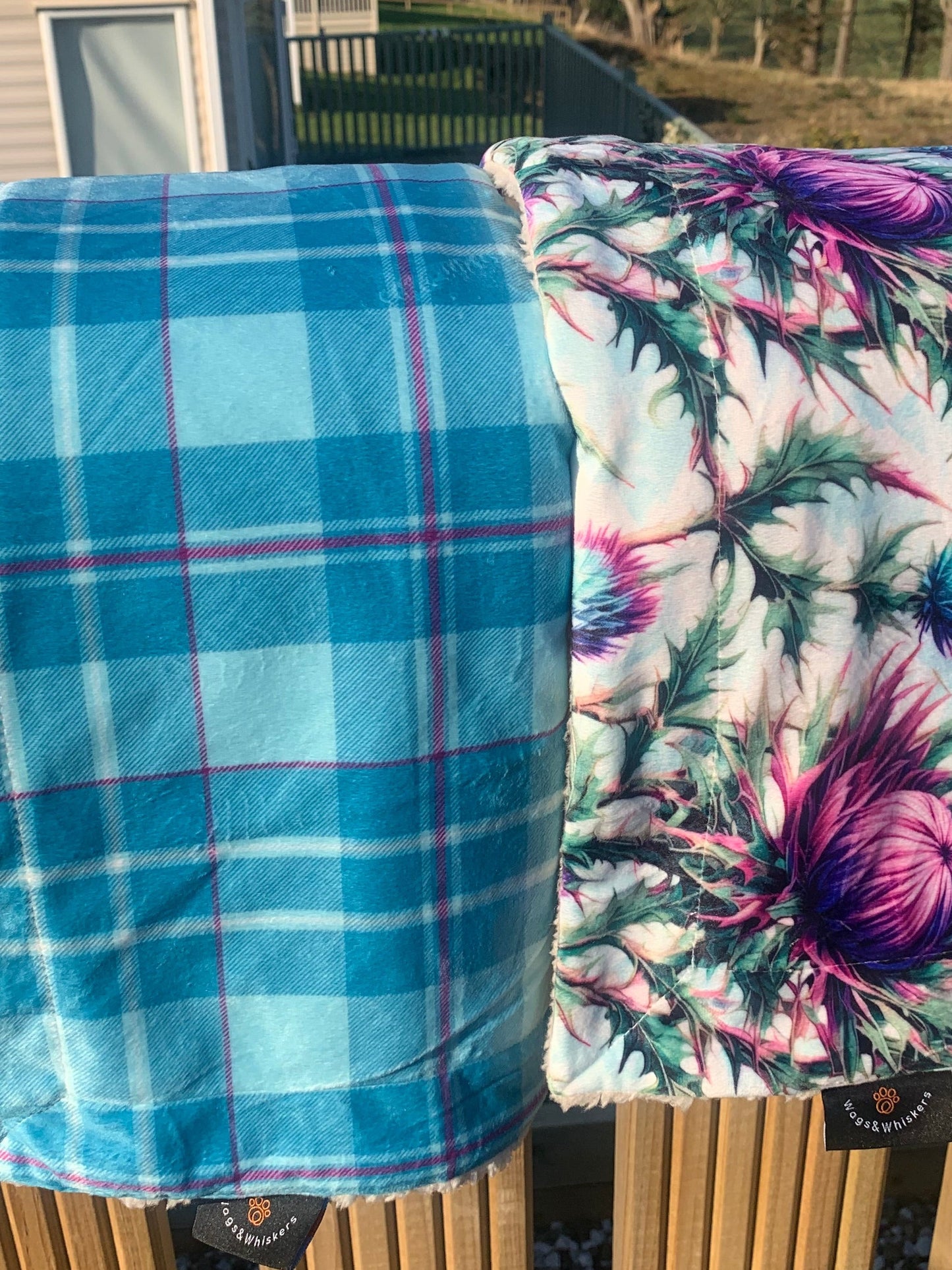 Snuggle Blanket Turquoise Tartan