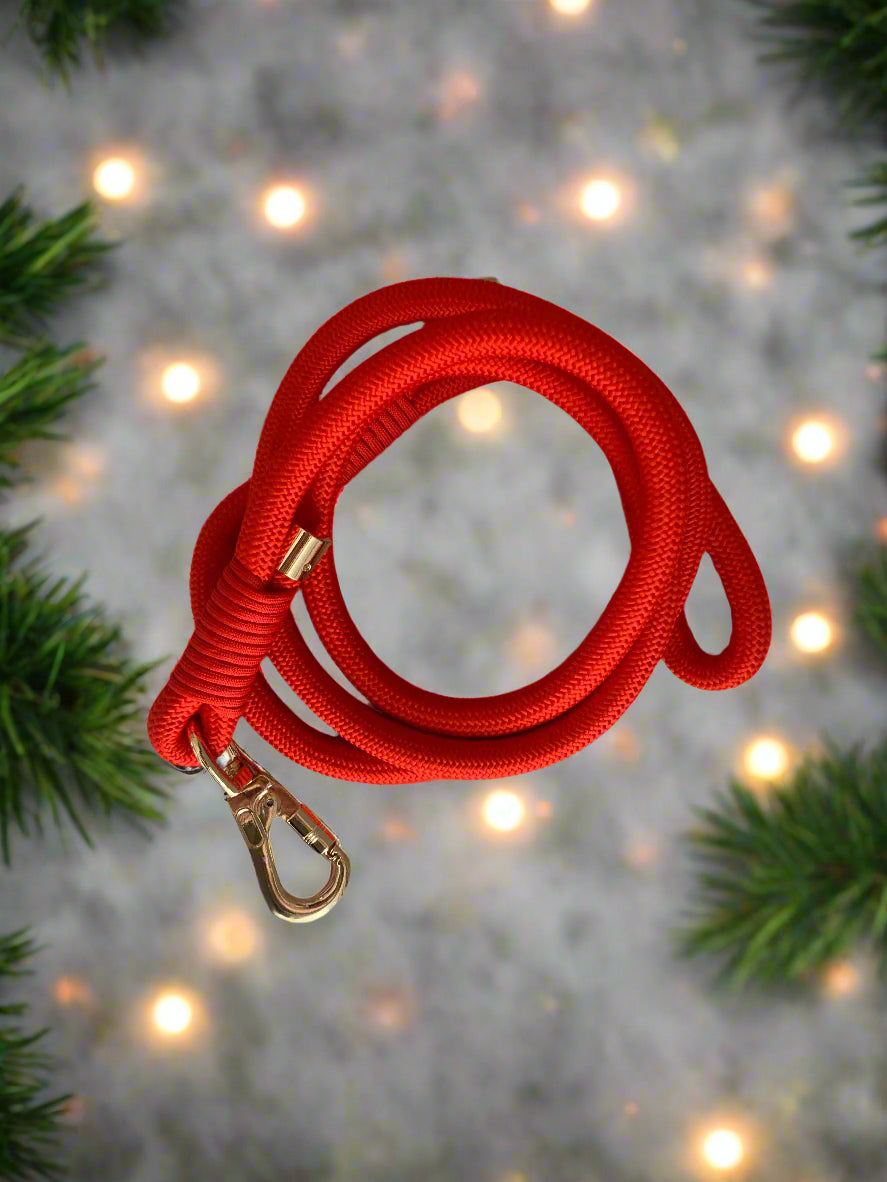 Crimson Red Rope Leash